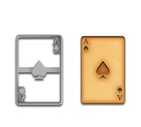 Emporte-pièce As of Spades - Carte à jouer - 10,2 x 6,6 cm - Outil de cuisson sur le thème du poker