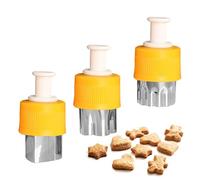 Emporte-pièce Aux Fruits - 3 Moules À Légumes Et À Pâtisserie, Emporte-pièces De Forme Amusante, Acier Inoxydable Durable, Accessoires De Cuisine Faciles À Utiliser | Outil Idéal Pour La Décoration De