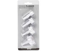 Emporte-pièce avec manche à poinçon, blanc, fleur, D 2,3+2,8+3,6+4,4 cm, 4 pcs/ 1 pc