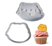 Emporte-Pièce Avec Tampon | Modèle Chat Fantôme Halloween Pour Cuisson - Moule Animal Chat Avec Décoration en pour la Préparation de Desserts
