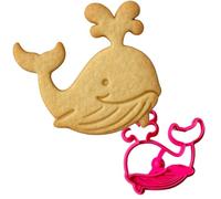 Emporte-pièce baleine 10,8 x 9 cm - Moule 3D en PLA pour biscuits créatifs à thème marin - Fait main par Instile3D