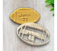 Emporte pièce ballon nfl football américain à personnaliser avec prénom pour la réalisaton de biscuit sablé, patisserie, pate à sucre -Décoration gateau-Fait maison- ELACE