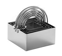 Emporte-pièce carré avec poignée (5 pièces/lot) - nid pour un rangement facile en acier inoxydable