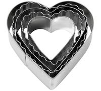 Emporte pièce - Coeur - 5 pcs - Inox - Compatible lave-vaisselle - Découpoirs créatifs