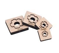 Emporte-pièce Cuir Forme Fleur, 4 Pièces, Acier Alliage et Bois, Découpe Précise et Propre - Utilisation Polyvalente Pour Cuir, Carton, Argile, Tissus