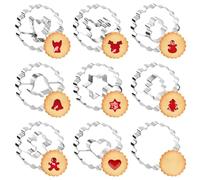 Emporte-pièce de Noël Linzer, 9 pièces Emporte-pièces, Petit Emporte-pièce de Noël en Acier Inoxydable, Emporte-pièce Linzer, Cadeaux d'emporte-pièce pour Cuisson de Fondant de Biscuits de Noël