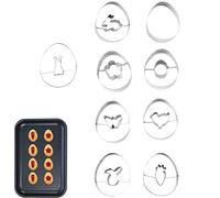 Emporte-Pièce de Pâques,9 Pièces Outil De Pâtisserie En Acier Inoxydable - Forme à Pâte Festive | Pour Pâtissiers Parents Débutants Fête Maison Activité Scolaire Groupe Communautaire