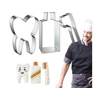 Emporte-pièce en acier inoxydable - 3 pièces - Moule à gâteau anti-adhésif - Pour dessert, amis, collègues, maison, cuisine, intérieur, extérieur, amis, collègues
