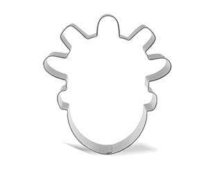 Emporte-pièce en acier inoxydable Motif tête de fille avec nœuds Bantu 10 cm