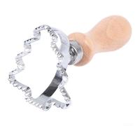 Emporte-pièce en alliage de zinc et outil de gaufrage avec poignée en bois pour biscuits, boulettes et pâtisseries, crée des formes rondes en forme de cœur et de flocon de neige, ustensiles de cuisson