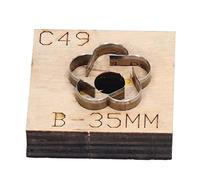 Emporte-pièce en cuir C49 B style fleur, bande d’emporte-pièce pour couper le cuir avec une lame en acier très tranchante et durable, base en bois extra épais pour le scrapbooking,