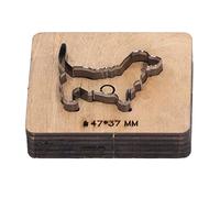 Emporte - pièce en Cuir Forme Chien, Outil de Découpe 47x37mm - Coupe Précise, Utilisation Polyvalente, Idéal pour Cuir et Papier