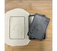 Emporte-pièce en forme de carte à jouer au poker Ace of Hearts (10,2 x 6,9 cm) Casino de Las Vegas