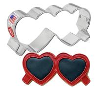 Emporte-pièce en forme de cœur avec lunettes de soleil 9,7 cm, fabriqué aux États-Unis par Ann Clark