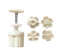 Emporte-pièce en forme de gâteau de lune avec 4 tampons - Épaisseur réglable