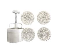 Emporte-pièce en forme de gâteau de lune avec tampons pour décoration de festival de mi-automne, épaisseur réglable pour pâtisserie fleur