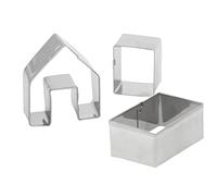 Emporte-PièCe En Forme De Maison En Pain D'éPices 3 Moules De Cuisson En Acier Inoxydable Kit De Petite Maison En Pain D'éPices Moule De Cuisson Pour Maison De NoëL DéCoration De NoëL