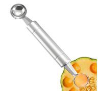 Emporte-pièce en forme de pastèque - Double tête - Cuillère à fruits en acier inoxydable - Emporte-pièce en forme de boule de pastèque - Ustensile de cuisine double face - Matériau de