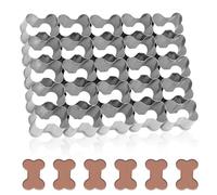 Emporte-Pièce en Forme de Petit Os, Mini Emporte-Pièce avec 25 Grilles Emporte-Pièces en Acier Inoxydable Moules pour Petits os pour la Cuisson de Biscuits Aux Animaux Marins