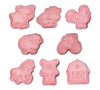 Emporte-pièce En Forme De Tampon - 8 Formes Amusantes D'emporte-pièce En Forme De Dessin Animé | Emporte-pièces En Gaufrage Pour Biscuits, Fondants, Pâtisserie Au Fromage | Timbres De Dessins Animés M