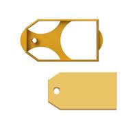 Emporte-pièce en forme d'étiquette - Emporte-pièce en plastique bio (6 cm) - Fabriqué en Allemagne - Parfait pour les anniversaires et Noël