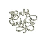 Emporte-pièce en métal en forme de cœur avec inscription « Mr Mrs Schneiden Mort » pour scrapbooking, carte, photo, journal, décoration, cœur et Mrs. Coupes de gaufrage, découpe en métal pour photo de