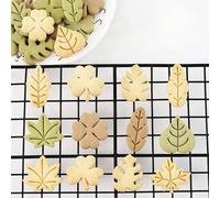 Emporte-Pièce Feuille - Forme à Mignonne | Forme à Pâte Fondant pour Pâtisserie Maison et Préparation Culinaire, 8 Moules en Argile Souple