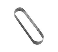 Emporte-pièce géométrique rectangulaire en métal pour mousse, gâteau, pâtisserie, outil de cuisson ovale en acier inoxydable, anneaux à tarte ovales en acier inoxydable
