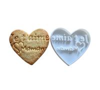 Emporte pièce je t'aime maman pour biscuit - passez un message d'amour - conçu et fabriqué en france - Idéal pour la fête des mère, anniversaire, fête, cadeau ou pour dire je t'aime