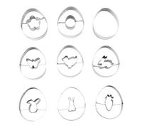 Emporte-Pièce Lapin De Pâques | 9 Pièces en Acier Inoxydable Ustensiles de Cuisine,Formes à Biscuits pour Fêtes - Pour Débutants Passionnés de Loisirs Créatifs Activité Scolaire et Projet Pédagogique