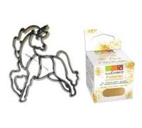 Emporte-pièce Licorne à assembler + paillettes dorées Multicolore