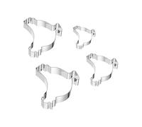 Emporte-pièce, Moule À Poussin En Acier Inoxydable De Quatre Pièces, Ensemble De Formes De Cuisson, Presse À Fondant À Pâtisserie, Outil À Dessert Des Vacances De Printemps, Matrice À Motif De Poulet