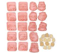 Emporte-pièce - Moule De Presse Capybara 3D | Ensemble De Moules À Biscuits De Dessin Animé, Outil De Cuisson À Piston, Fudge, Fromage, Crêpes, Décorations De Desserts, Divertissement De Fête, 18 Pièc