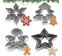 Emporte Piece Noel, 20 Pcs Emporte Piece Biscuit, Moule Noel, Emporte Piece, Emporte Pièce Noel, Emporte Piece Patisserie, Moule Gateau Noel, Coeur De Noel - 5 Tailles