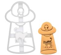 Emporte-pièce OVNI enlève un chat, 1 pièce