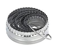 Emporte-Pièce Patisserie, 6 Pièces Cercles à Pâtisserie en Acier Inoxydable, Set de Cercle Emporte-Pièce Round pour Découper et Dresser des Gâteaux, Biscuits