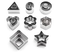 Emporte Piece Patisserie, Lot de 24 Mini Forme Géométrique Biscuit, Emporte-pièces en Acier Inoxydable pour Gâteau Fondant Biscuit Cookie Pâtisserie