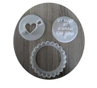 Emporte pièce pour biscuit fourré coeur et flèche - avec message caché - personnalisé - idéal sain valentin, declaration d'amour, pour le plaisir