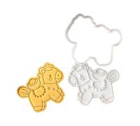 Emporte-pièce pour biscuits de Noël - 9,4 x 8 x 1,4 cm / 3,7 x 3,14 x 0,55 pouces - Petit emporte-pièce en acier inoxydable, emporte-pièces pour la cuisson de Noël, fondant, biscuits - A