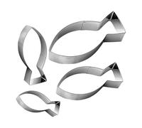 Emporte-pièce pour biscuits - Ensemble de 4 emporte-pièces en acier inoxydable | Moules à pâtisserie et pâte | Accessoire à queue plate