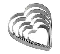 Emporte-Pièce pour Biscuits | Moule à Biscuits en Forme de Cœur - Formes Anti-Adhésives pour Fondant Saint-Valentin | Anniversaire Mariage Fête des Mères