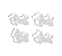 Emporte-pièce pour biscuits teckel - Lot de 4 moules faciles à libérer | Lot de 4 emporte-pièces faciles à détacher pratiques et stables et universels