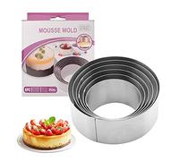 Emporte Pièce Rond 6 pcs Coupe-Biscuits Patisserie Moule à Biscuits Cercle Patisserie Sandwiches Cutter Accessoire pour Pâte, Beignet, Décoration de gâteau Bricolage(6 Tailles)