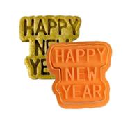 Emporte-pièce « Year of the Snake » - Happy New Year - Vacances avec prise en main confortable, réveillon du Nouvel An 2025 et tampon, pour la pâtisserie et les travaux manuels