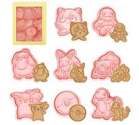 Emporte Pièces, 8 Pièces 3D Emporte Piece Patisserie, 3D Moule Biscuit Plastique, Decoupoir Patisserie, Moule Animaux Cookie, Emporte Pièce Enfants, pour Décoration de Fondant Biscuit Cookie