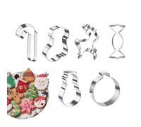 Emporte-Pièces À Biscuits De Noël,6 Pièces En Acier Inoxydable | Coffret De Moules En Métal Pour Fêtes À Biscuits,Pour Fondant Fromage Dessert Fêtes Famille Maison