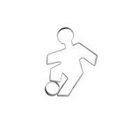 Emporte pieces a patisserie en forme de footballeur 9 cm inox - stadter