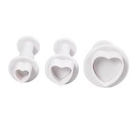 Emporte-pièces à poussoir - Coeur - 3 pcs - Plastique - Compatible lave-vaisselle
