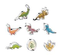 Emporte-pièces à sandwich en forme de dinosaure en acier inoxydable de 8 pièces, moule pour gâteaux de dinosaure, petits emporte-pièces