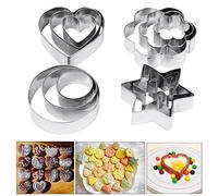 Emporte-pièces, Amison Lot de 12 emporte-pièces en métal en forme de cœur, étoile, cercle, fleur, moules